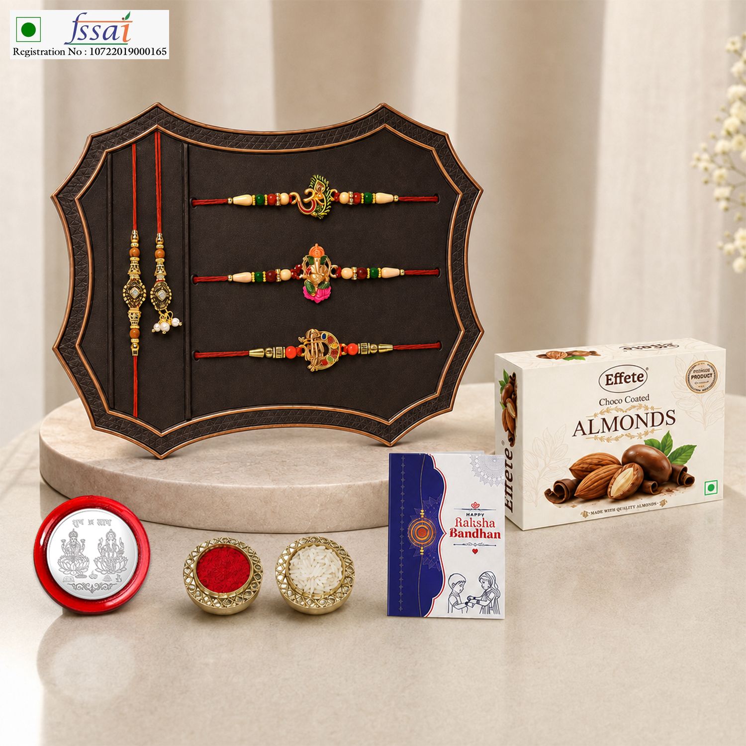 deodap Designer Rakhi With Chocolate|Roli-chawal|Coin|Greeting Card_K4_308+955+268+195+CA32 Assorted Rakhi Set-picture-39
