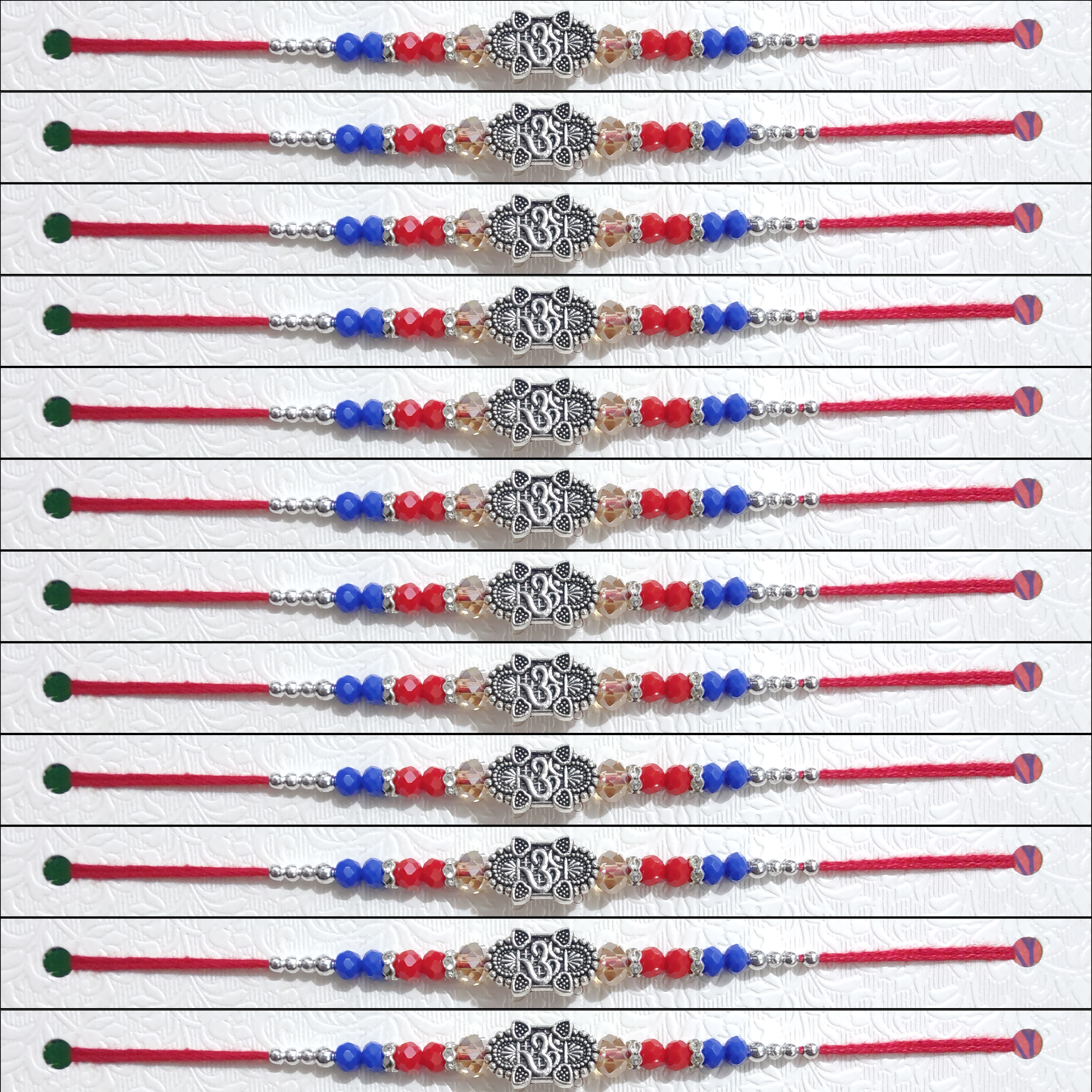 Thread 34 Gold Finish Rakhi Set-image-47