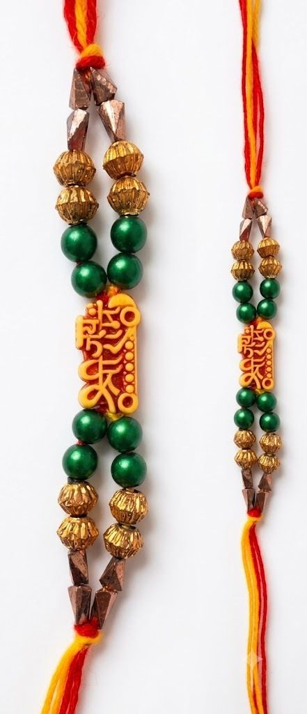 khr Religious Combo 6pcs Shri Ram JI name RAkhi Mauli Thread Rakhi Set-picture-27