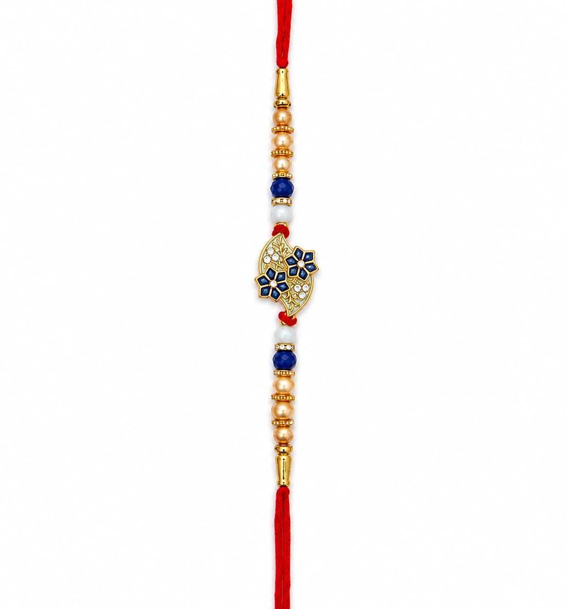 rakhiauro Bracelet RAKHIPRO007 Jute, Mauli Thread, Plastic (PVC), Yarn Greeting Card, Rakhi, Bluetooth Rakhi Set-picture-47