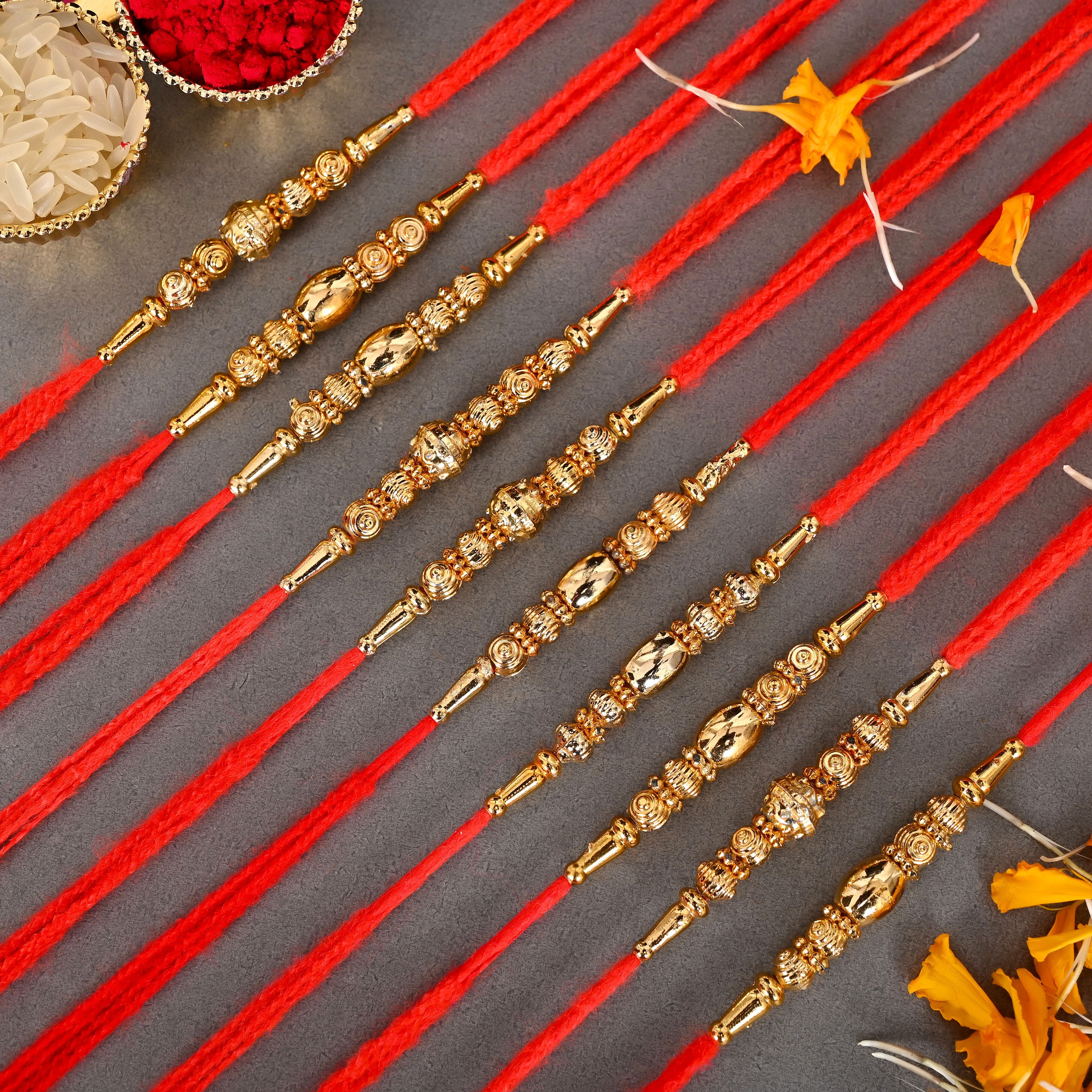 Religious RK24_MB_PAK_10_J5 Assorted Rakhi Set-image-48
