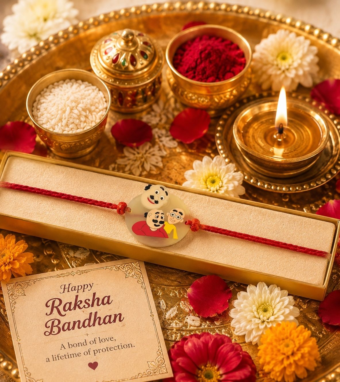 Kids NA Mauli Thread Rakhi Set-image-21