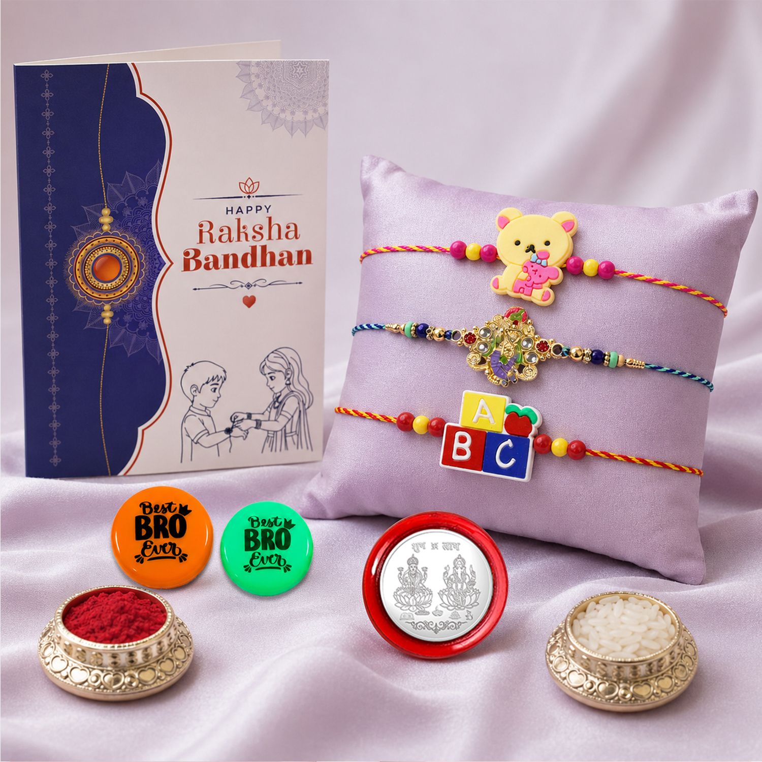 Bhaiya Bhabhi SB_K3_1639+1128+1608_B4676(Q2) Assorted Rakhi Set-image-44