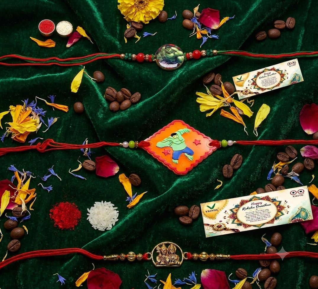 Religious RA 2683 Assorted Rakhi Set-image-30