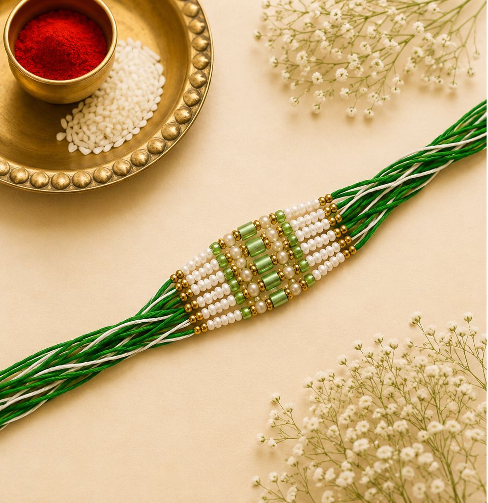 Designer D942 Green Assorted Rakhi Set-image-22
