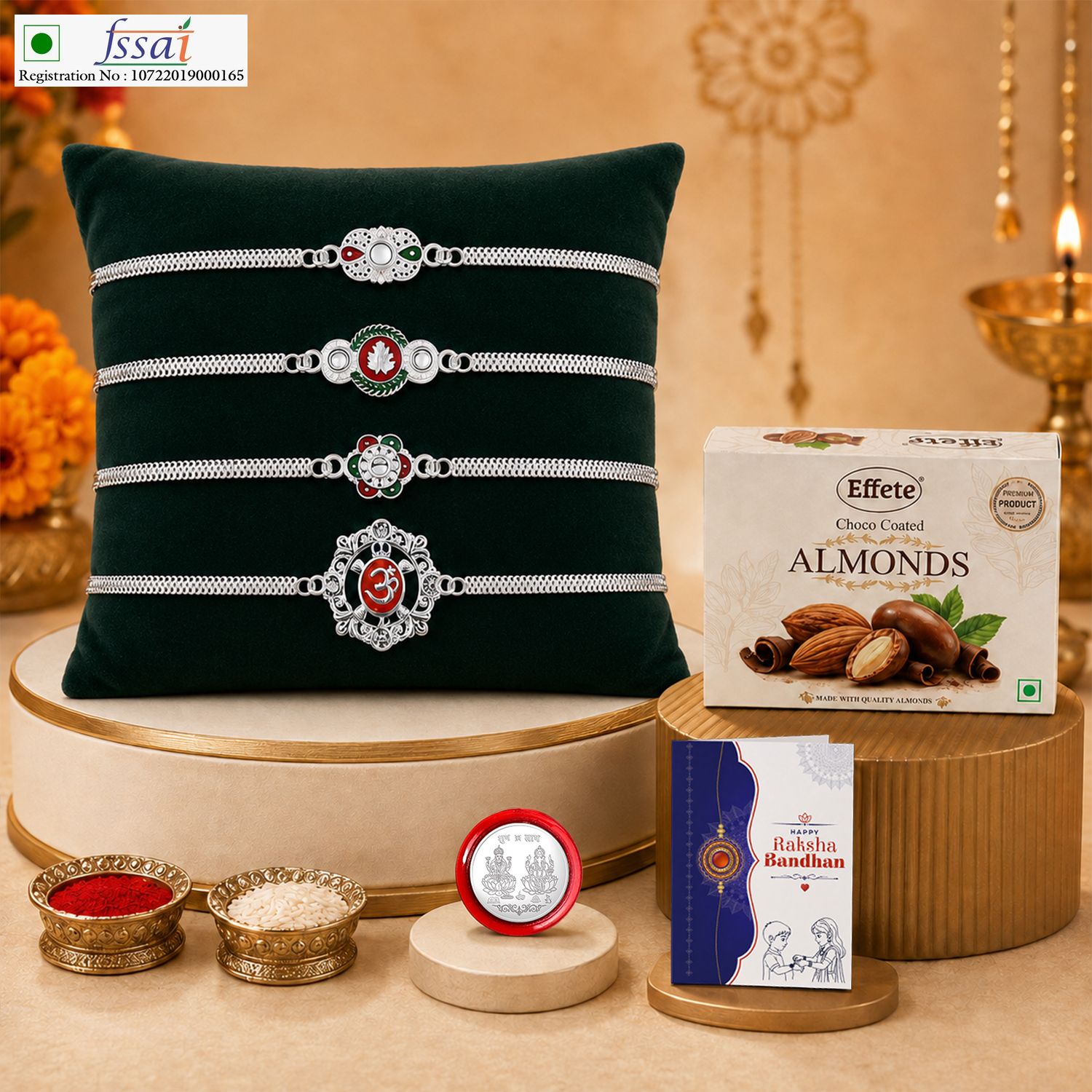 deodap Designer Rakhi With Chocolate|Roli-chawal|Coin|Greeting Card_K4_A35+A10+A29+A72+CA32 Assorted Rakhi Set-picture-26