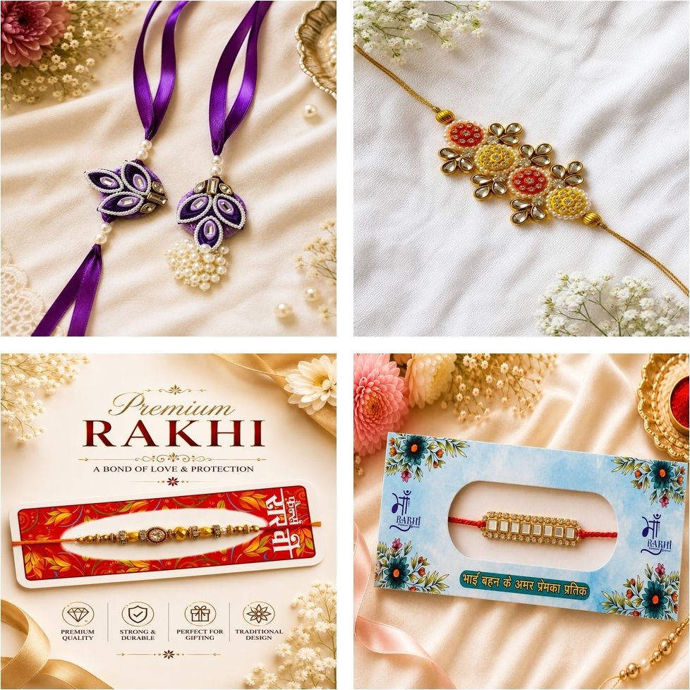 shreedecor Designer IKM289 Assorted Rakhi Set-picture-28