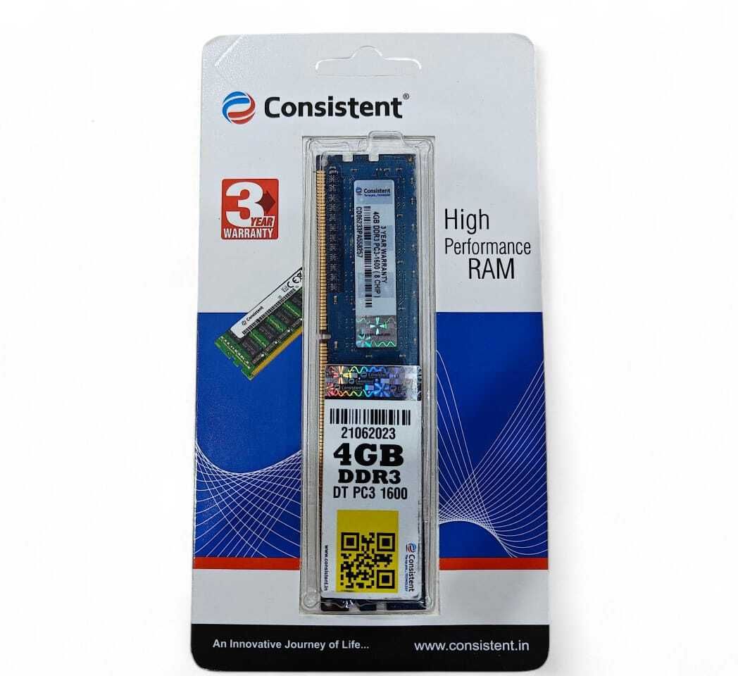 consistant RAM DDR3 4 GB (Single Channel) PC (DT PC3 1600)-image-15