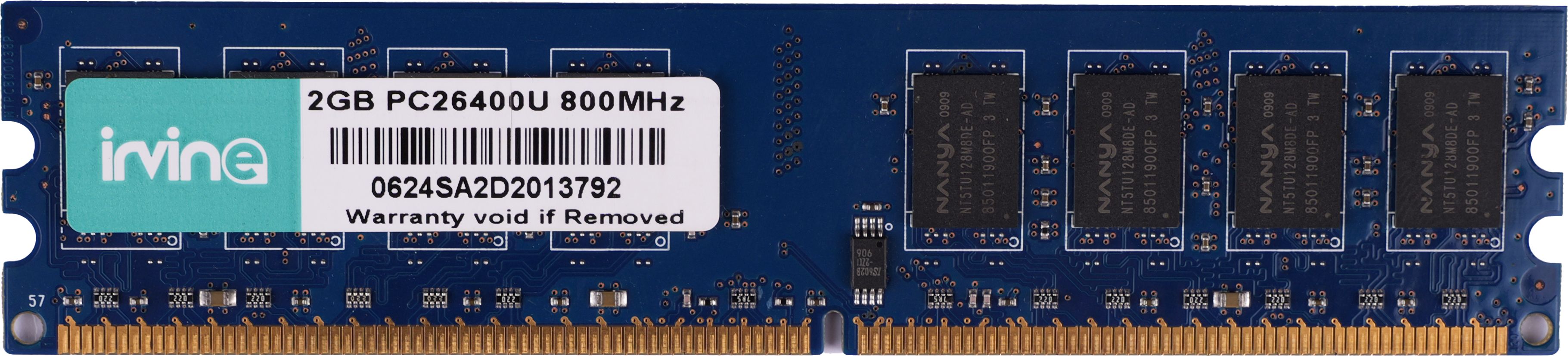 IRVINE 800 DDR2 2 GB PC LONG UDIMM (2GB DDR2 800 Udimm)