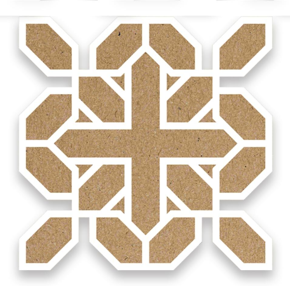 Intricate Geometric MDF Rangoli Base for Diwali Decoration- Design 1 Rangoli Stencil-image-37