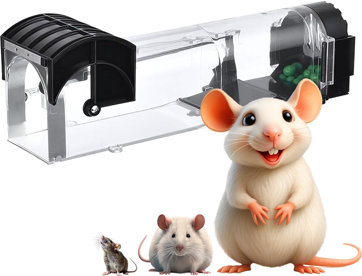 Humane Rat Trap Cage 32cm | No-Kill Smart Rat Catcher Live Trap-image-1