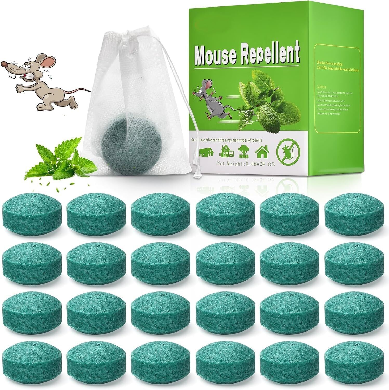 raenso Rat Repellent for Car Home Rodent & Mouse Repellent Peppermint Live Trap-picture-24