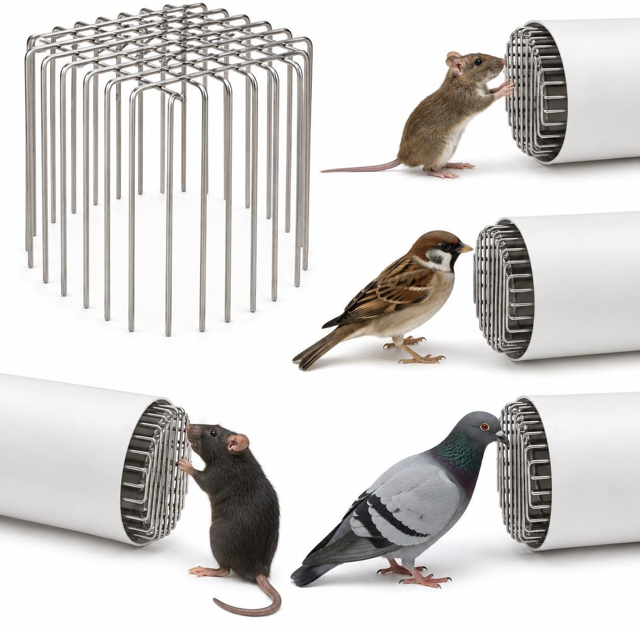 pinopza Drain Pipe Rat Blocker |Steel Anti Rat Drain Cover for 95-100mm Live Trap-picture-11