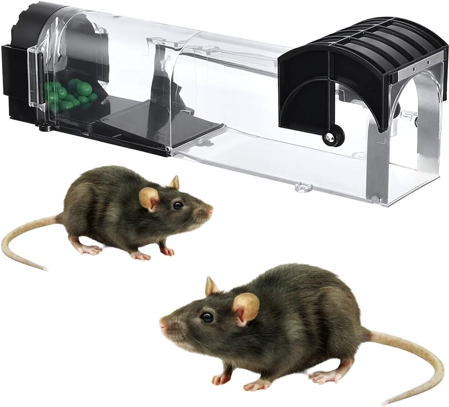 Rat Trap Cage 32 cm Humane Mouse Trap Catcher No Kill Reusable Snap Trap Live Trap-image-40