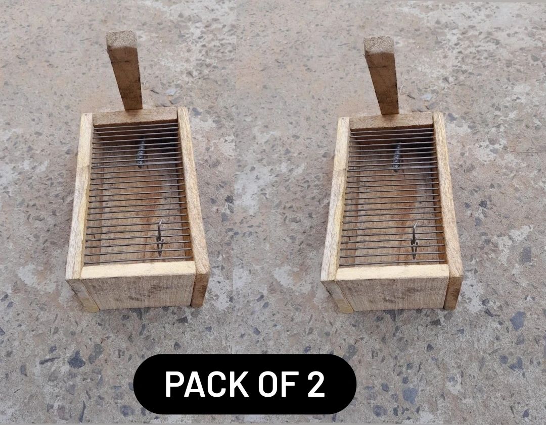 Cheap & Best Strong Built All Mouse Catcher Wooden Rat Trap (Pack of Two). Live Trap-image-2