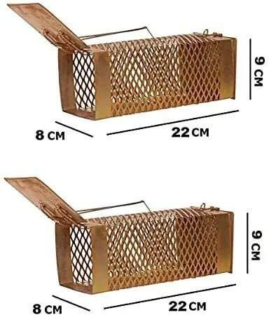 udayog BURFI Rat Trap - Mouse Small Iron Trap/Catcher Cage Rustic Copper(PACK OF 2) Live Trap-picture-26