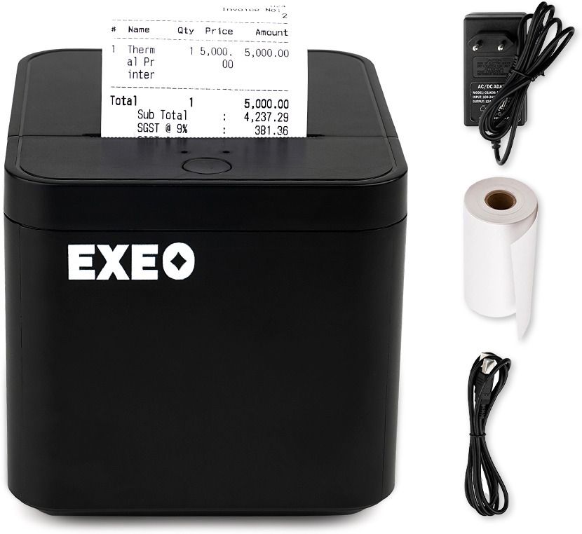 EXEO EX-5890A | 58mm (2 Inch) | USB + Bluetooth | High-Speed | Win, Linux, Mac, Etc Thermal Receipt Printer