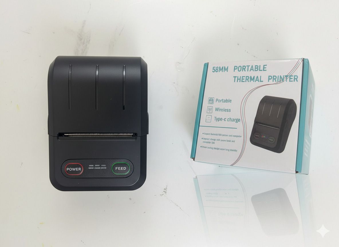 LSIntegrations BT-58mm Bluetooth printer with 12 months mobile app subscription | Thermal Receipt Printer