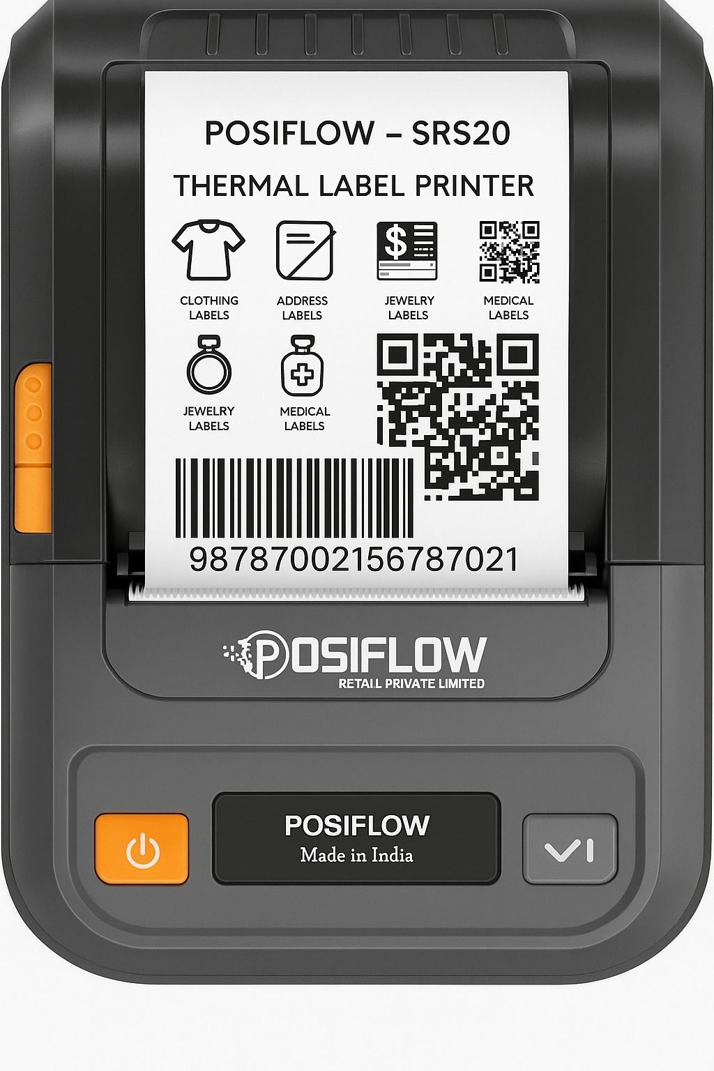 Posiflow Mobile Label +Receipt Printer Made in India Thermal Receipt Printer