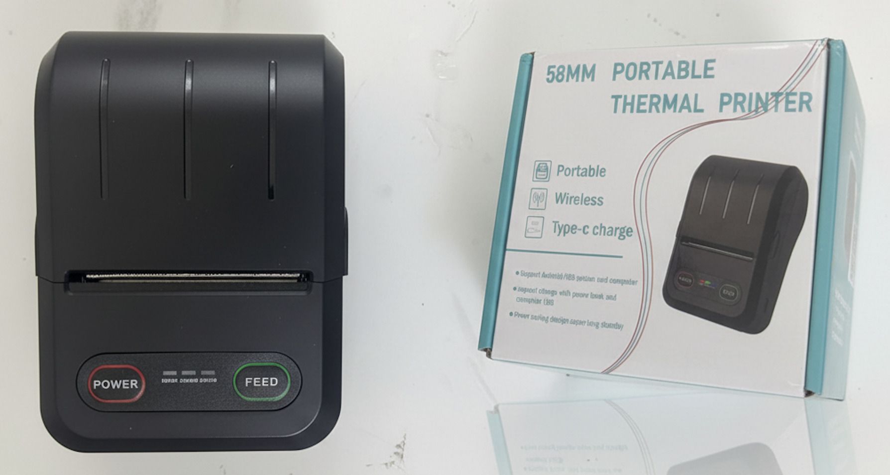 LSIntegrations BT-58mm Bluetooth printer with 7day mobile app subscription | Thermal Receipt Printer