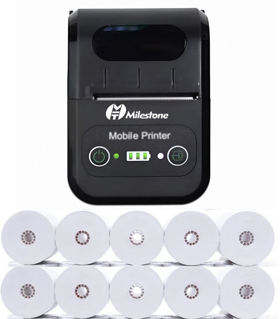 Milestone BT 58 2 Inch 58mm Thermal Bluetooth + USB Printer for Small Business Thermal Receipt Printer-image-36