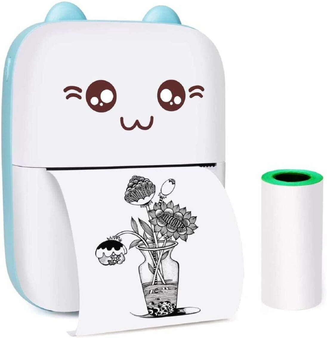 IGADG X1 X2 Mini Bluetooth Thermal Printer With 6 Regular Rolls for Labels & Stickers Thermal Receipt Printer