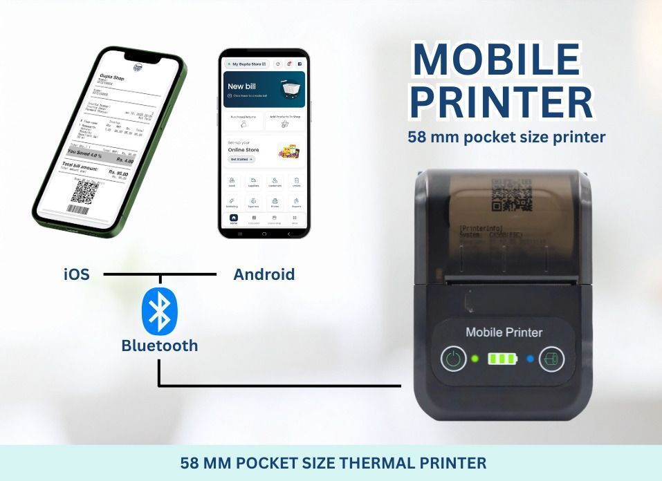Billing Fast 58mm Thermal Receipt Printer + 1 year billing software Thermal Receipt Printer-image-5