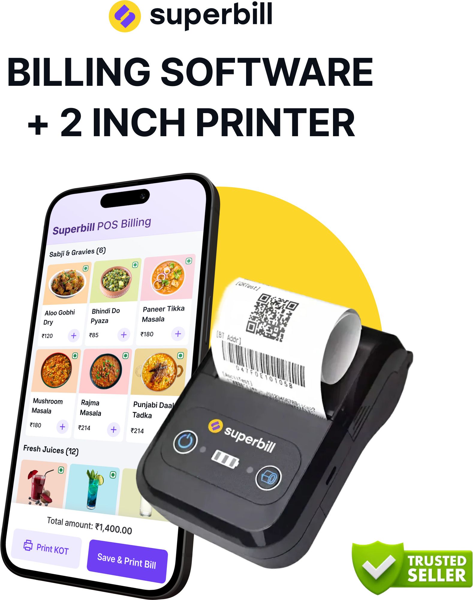 Superbill 58mm 2 inch Bluetooth thermal printer and 1-year mobile app subscription Thermal Receipt Printer-image-38