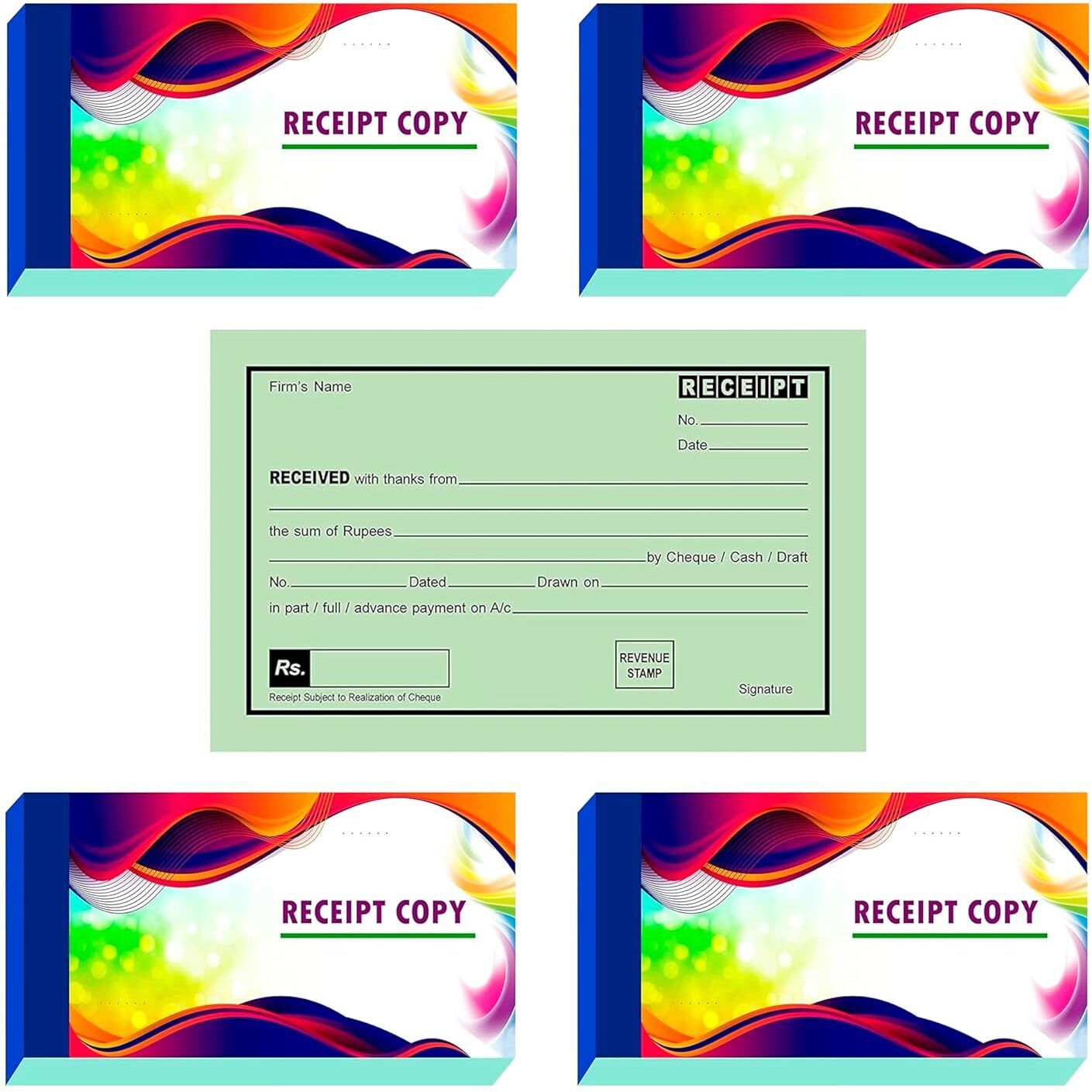Cash Receipt Book | Pack of 4 | 25 Page Original with 25 page Duplicate 4-Part Record Keeping Books-image-21