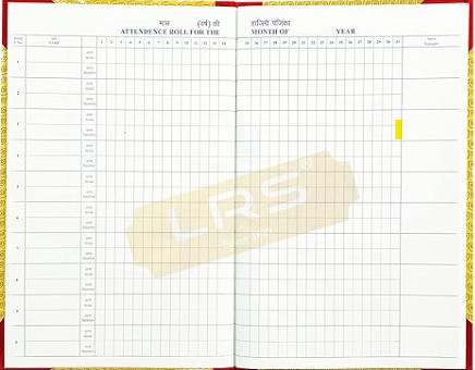 kjpg creations Attendance Register Time In and Out Attendance Time In and Out 10-Part Attendance Register image 1