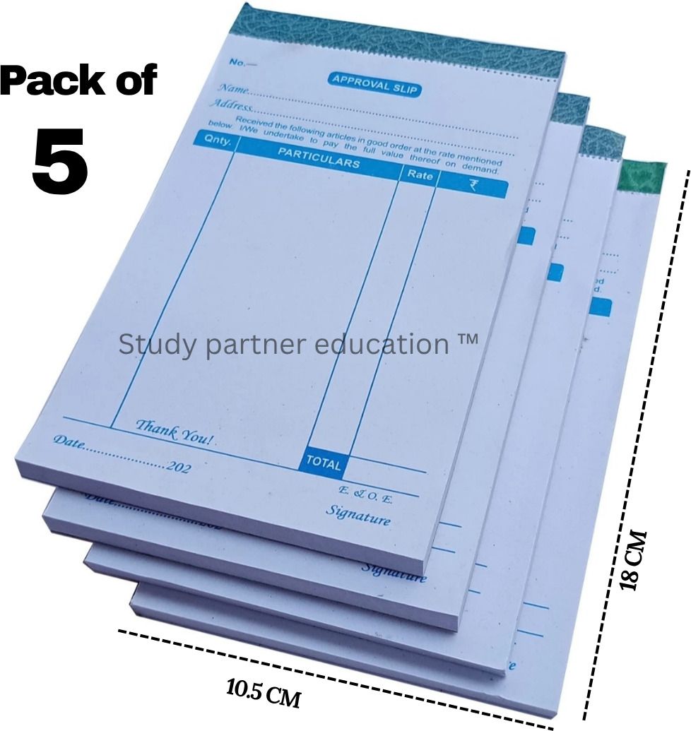 stvdy partner tm Approval Slip Estimate slip bill book 70 pages each pack of 5 5-Part cash memo pad without numbring and duplicate pages-picture-16