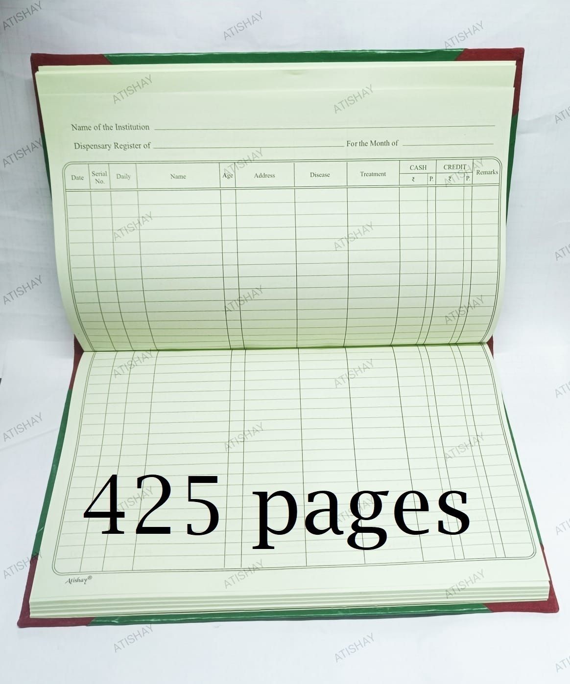 New Hospital 425 Pages Dispensary Record OPD Register Dispensary OPD Register-425Pages 1-Part Hard Bound-image-30