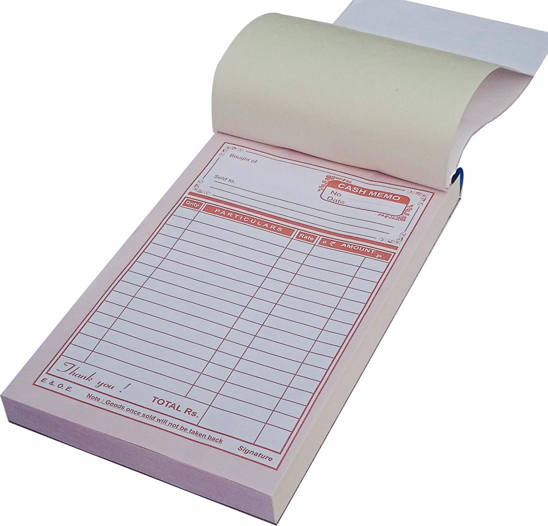 Cash Memo 100 +100 Pages A5 Cash Memo Book 100 Pages A5 1-Part Cash Memo-image-37