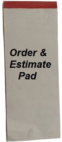 Order & Estimate Note Pad Size - 27.5 x 10.5 Cm 1-Part Note Pad-image-36