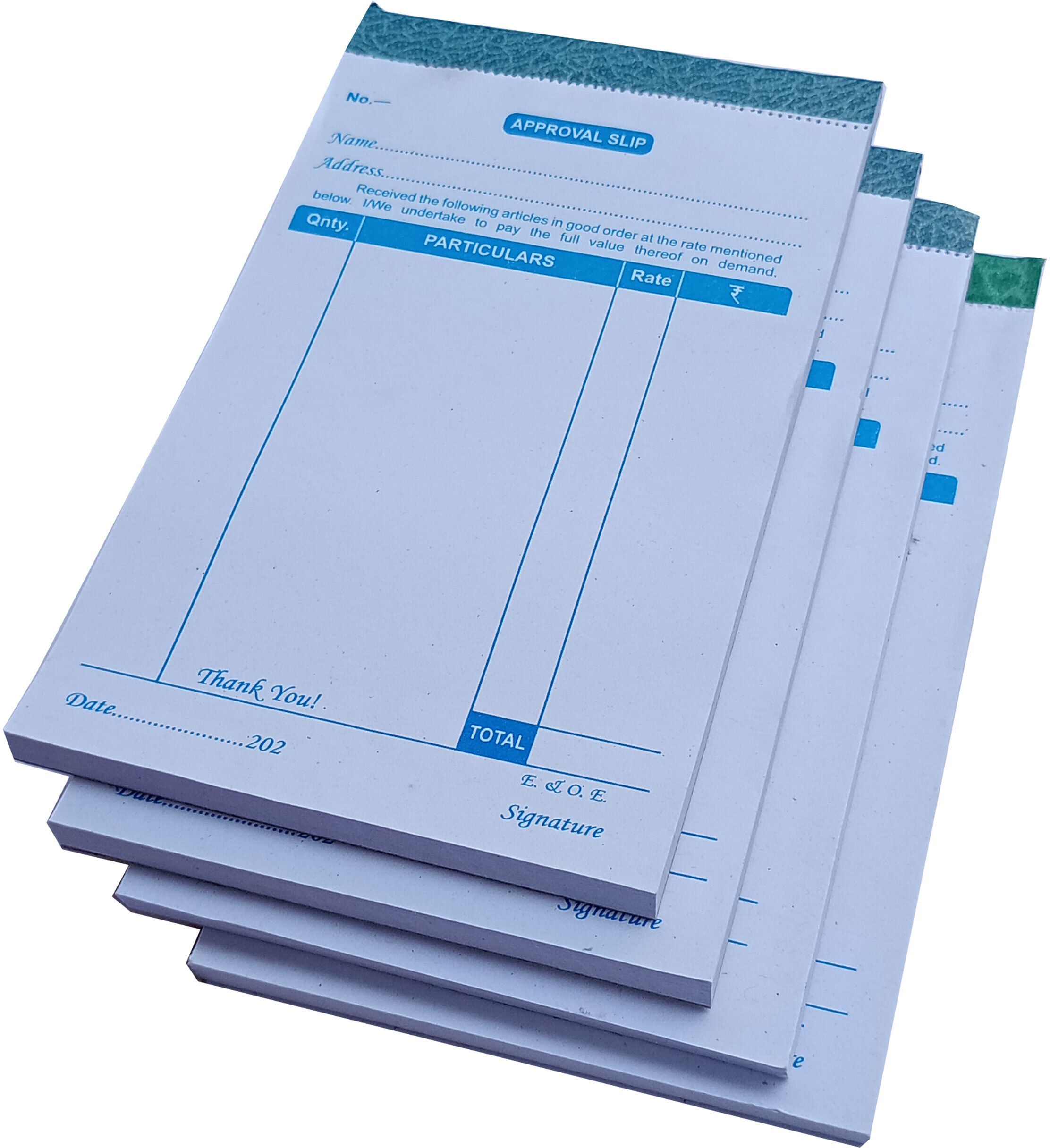 Approval Slip / Estimate Approval Slip /Estimate 80 Pages pack of 4 Pcs Approval Slip 80 Pages 4 Pcs 80-Part Approval Slip