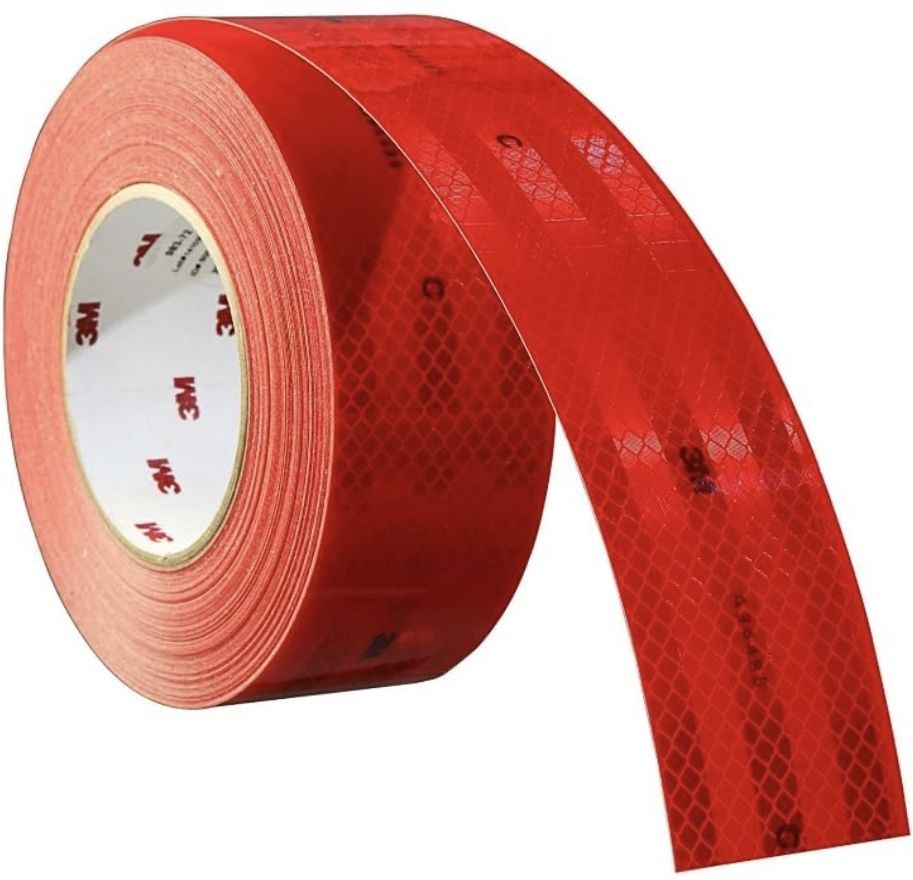 3M-RAD-RED-1M-0614 50 mm x 1 m Red Reflective Tape