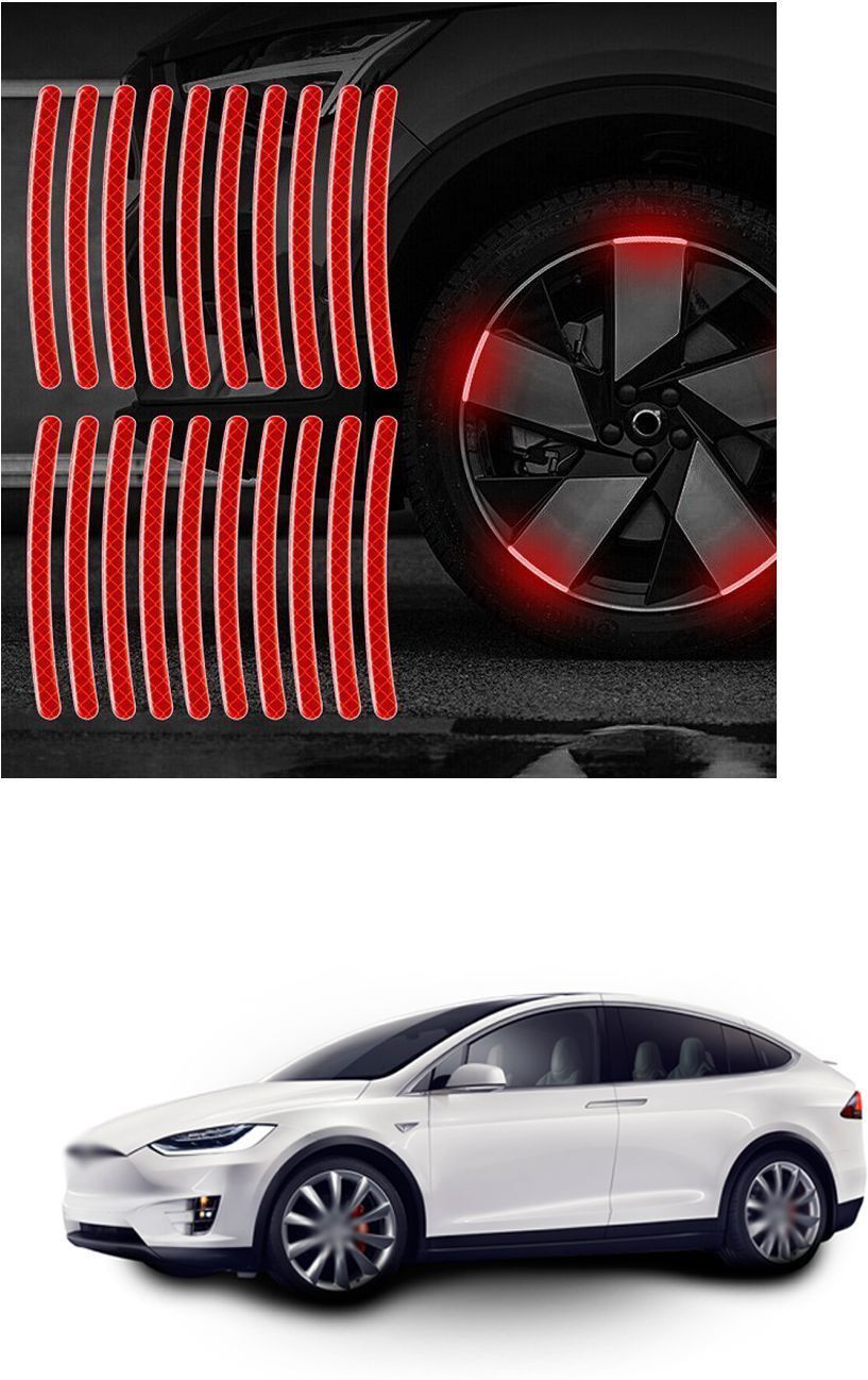 adhvik Universal for vehicle Reflective Wheel Rim Stripe Decal Sticker 1007 6 mm x 6 m Red Reflective Tape-picture-7