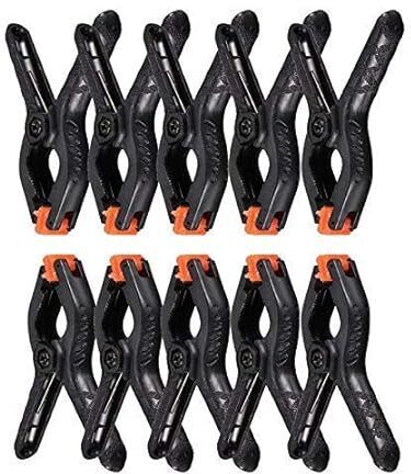 FLYING COLLECTION 10 PCS Photography Backdrop Support Spring Clamp 4.3"/11cm for Background Muslin Black Reflector Umbrella