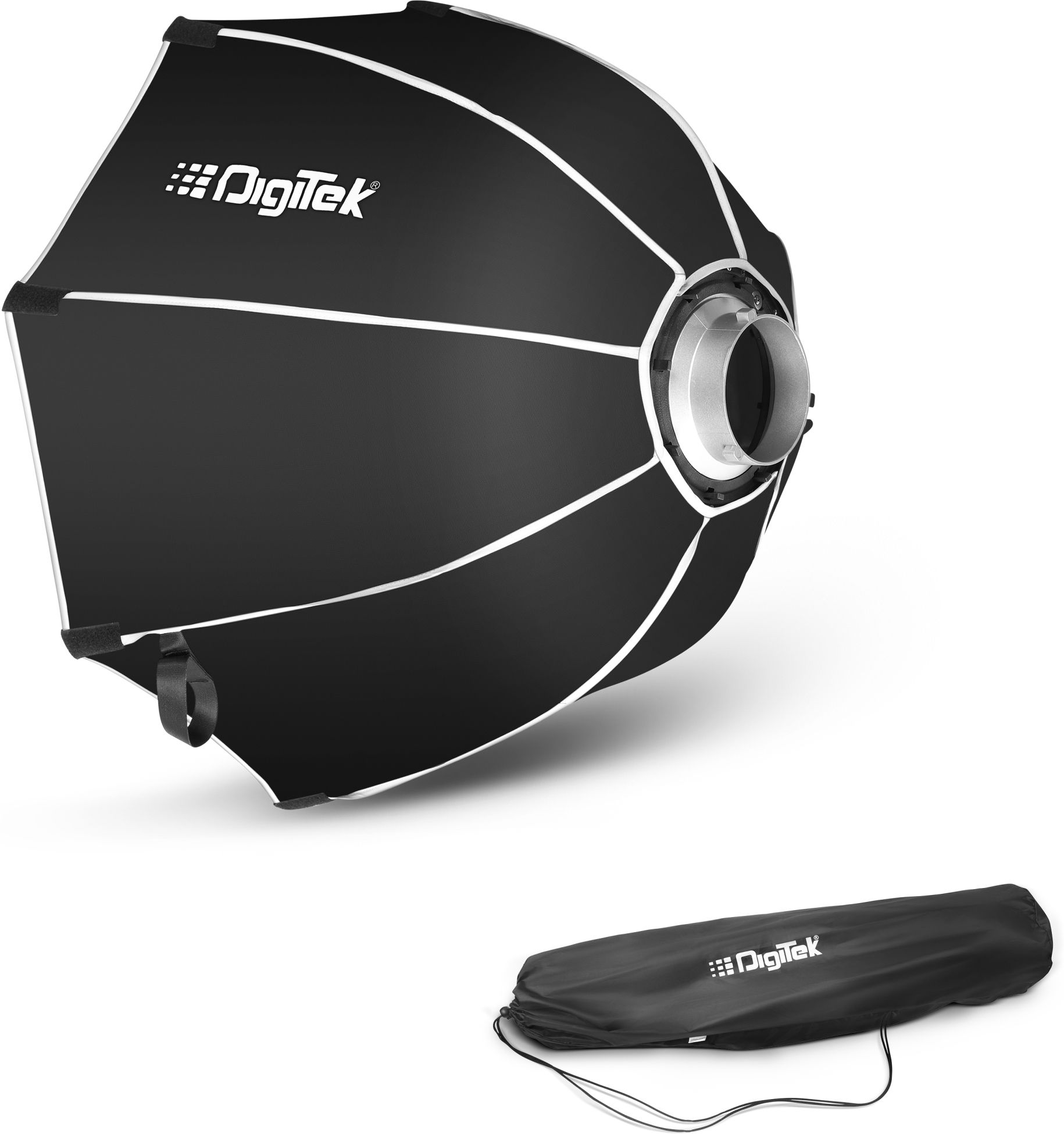 DIGITEK Octagon Soft Box with Bowens Mount Lightweight & Portable Soft Box Comes with Diffuser Sheets & Carrying Case (DSB-65 Bowens) Black Reflector Umbrella-image-22