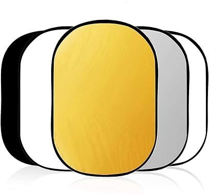 fotokina 5 in 1 Reflector (100X150cm) Black, Gold, Silver, White Reflector Umbrella-image-45
