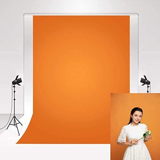 Vistook 8FTx9FT Orange Photography Studio Backdrop for Event Shoot & Vedio Recording. Reflector