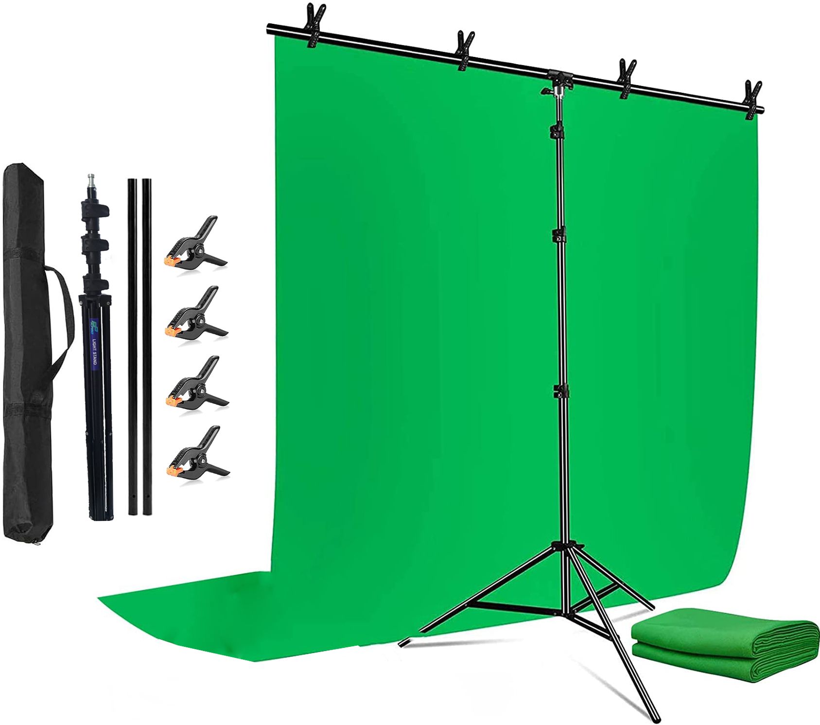 PICPRO 9ft x 6ft T-Shaped Background Photography & Videography Stand With Green Screen Reflector-picture-34