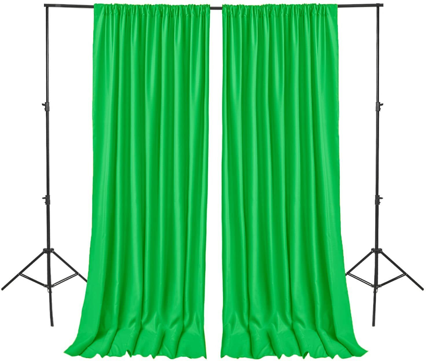 Cam cart Green Decoration Backdrop Curtain Background Wedding Parties 4x8Ft. Set of 2 Reflector-image-21