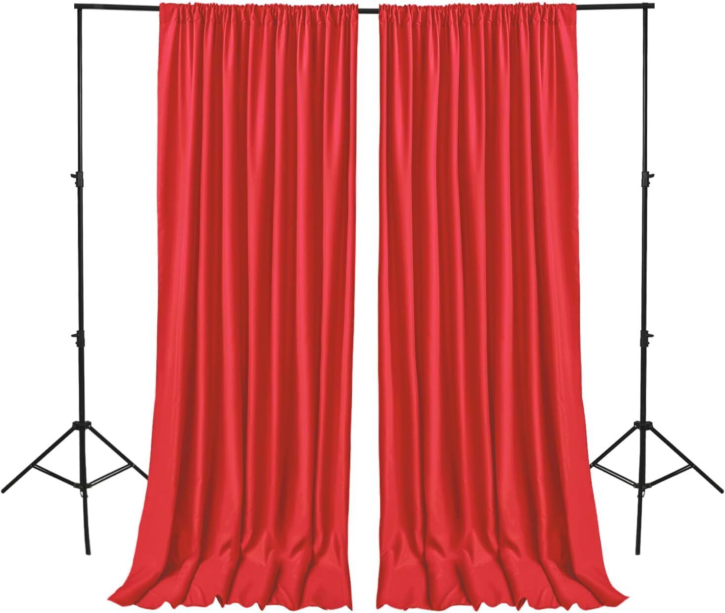 Stookin RED Decoration Backdrop Curtain Background Wedding Parties 4FT xFT (Set of 2) Reflector-picture-44