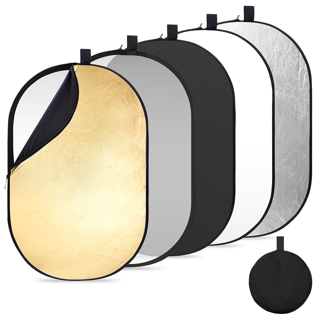 Verilux 5 in 1 Photography Reflector Translucent Diffuser Foldable for Outdoor Studio Reflector-image-11