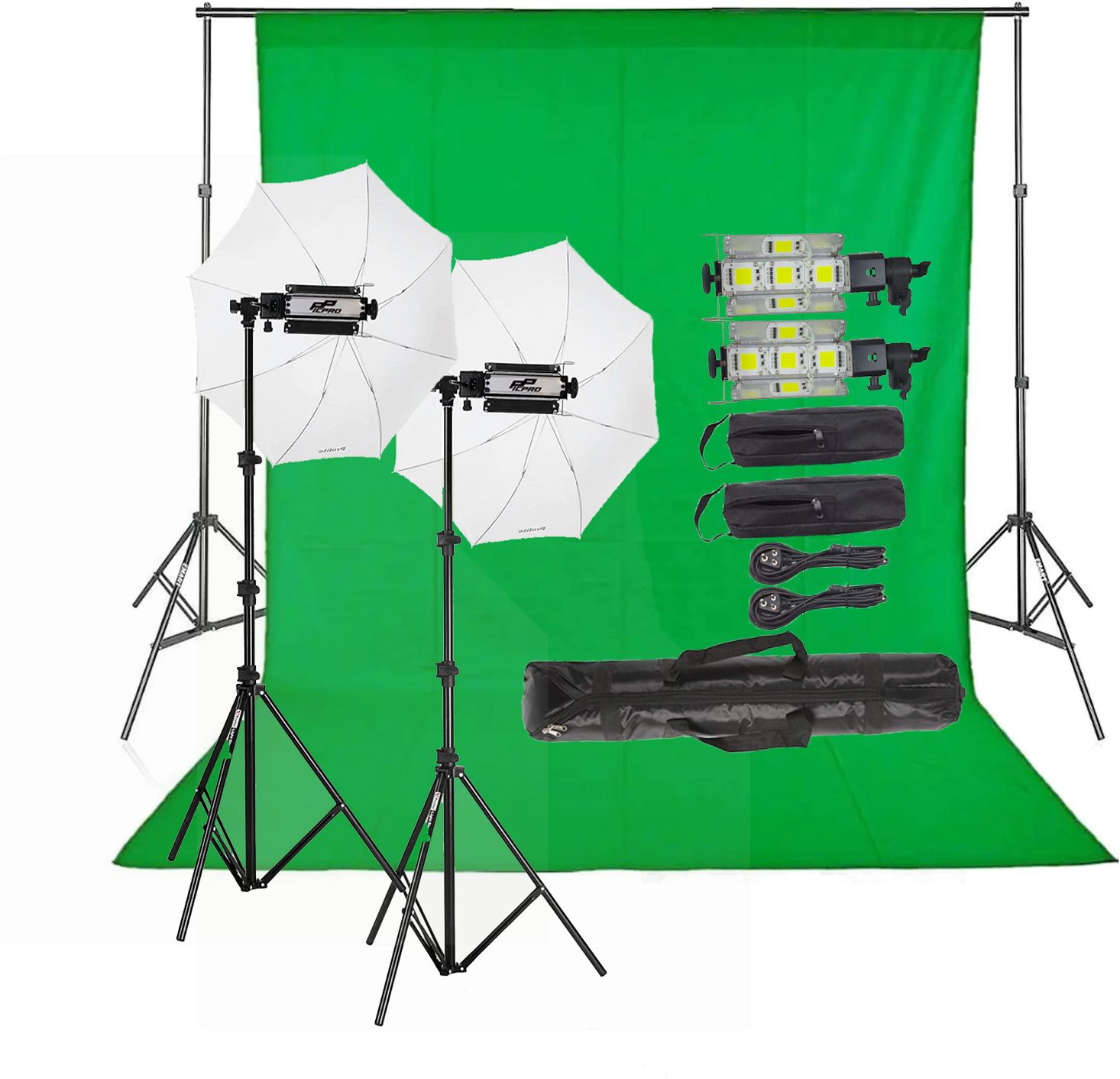 PICPRO 250w LED Porta Light Kit with Green Screen for Videoshoot, Photography, YouTube Reflector-picture-12
