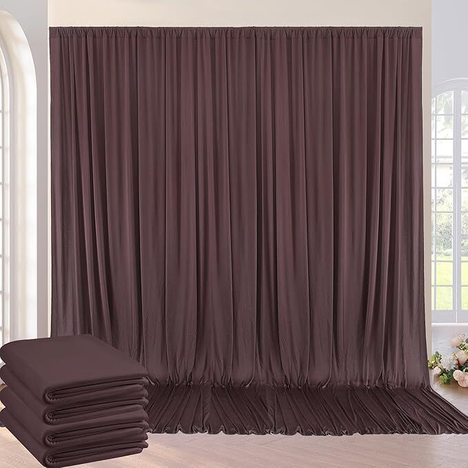 Cam cart 20X10ft ,Brown No Wrinkle Polyester Photography Backdrop (5×10ft 4Pcs Panel) Reflector-picture-20