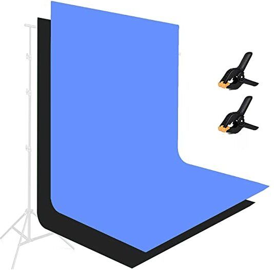 Hiffin 8Ft X 12Ft Black|Blue Backdrop Screen Photo Studio Photography Background Reflector-picture-29