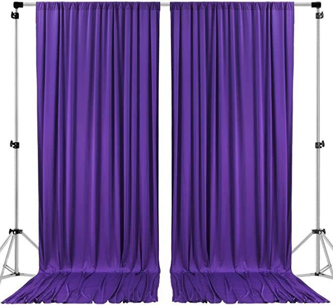 Windrop Solutions Purple Decoration Backdrop Curtain Background Wedding Parties 4x10Ft.| Set of 2 Reflector-picture-39