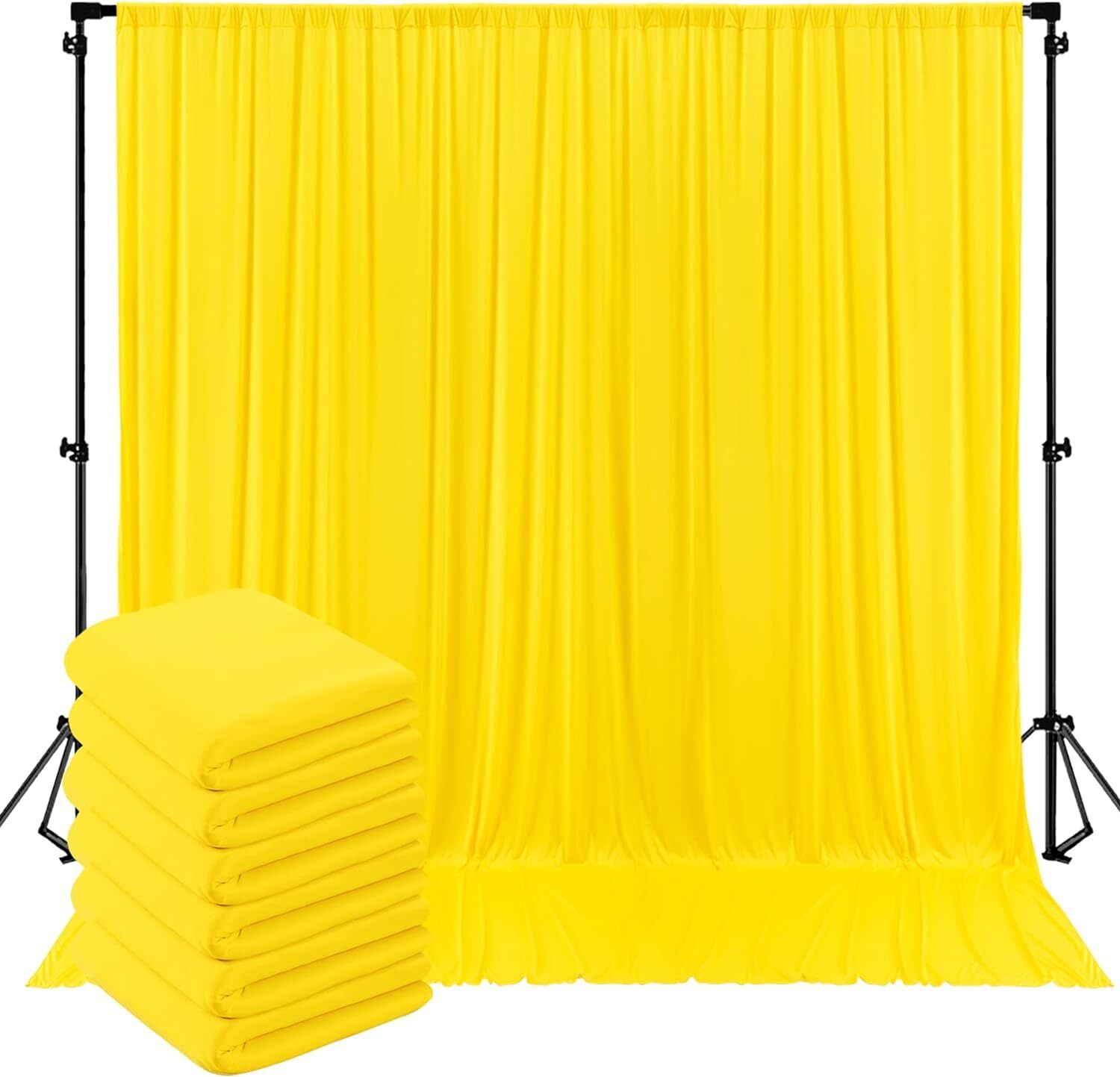 Vistook 20x10FT Wrinkle Free Decoration Backdrop Lemon Curtain 5x10 (4 Panels) Reflector-picture-18